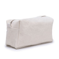 Thick White Toiletry Storage Cotton Canvas Wash Bag